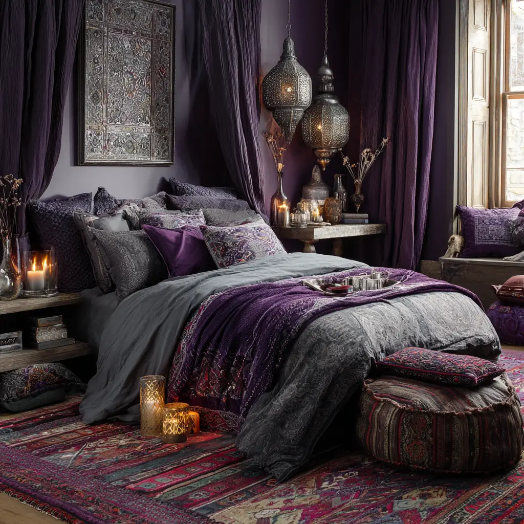. Purple and Grey Boho Mix