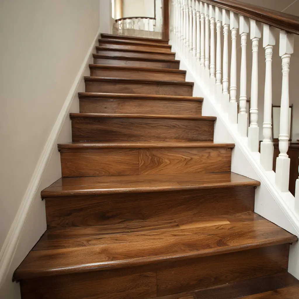 Re-Stain the Treads for a Rich, Warm Look