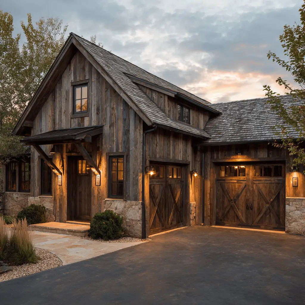Rustic Barn-Inspired Garage
