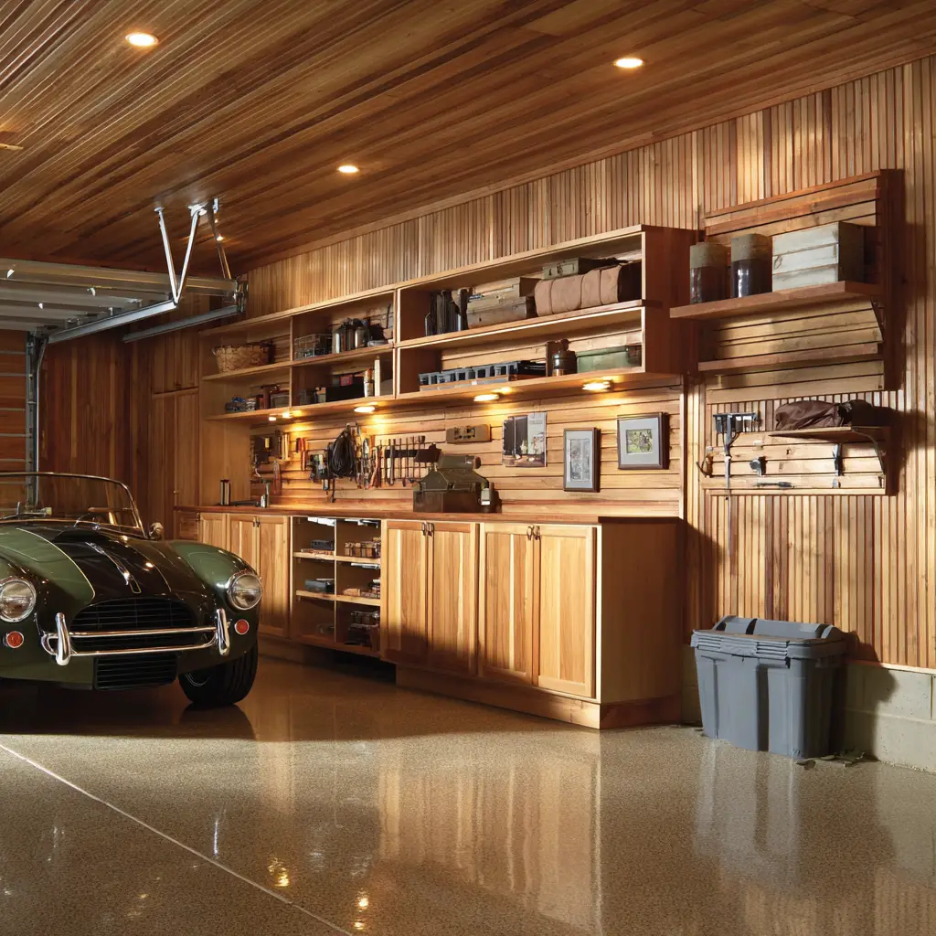 . Slatwall Panels with Shelves