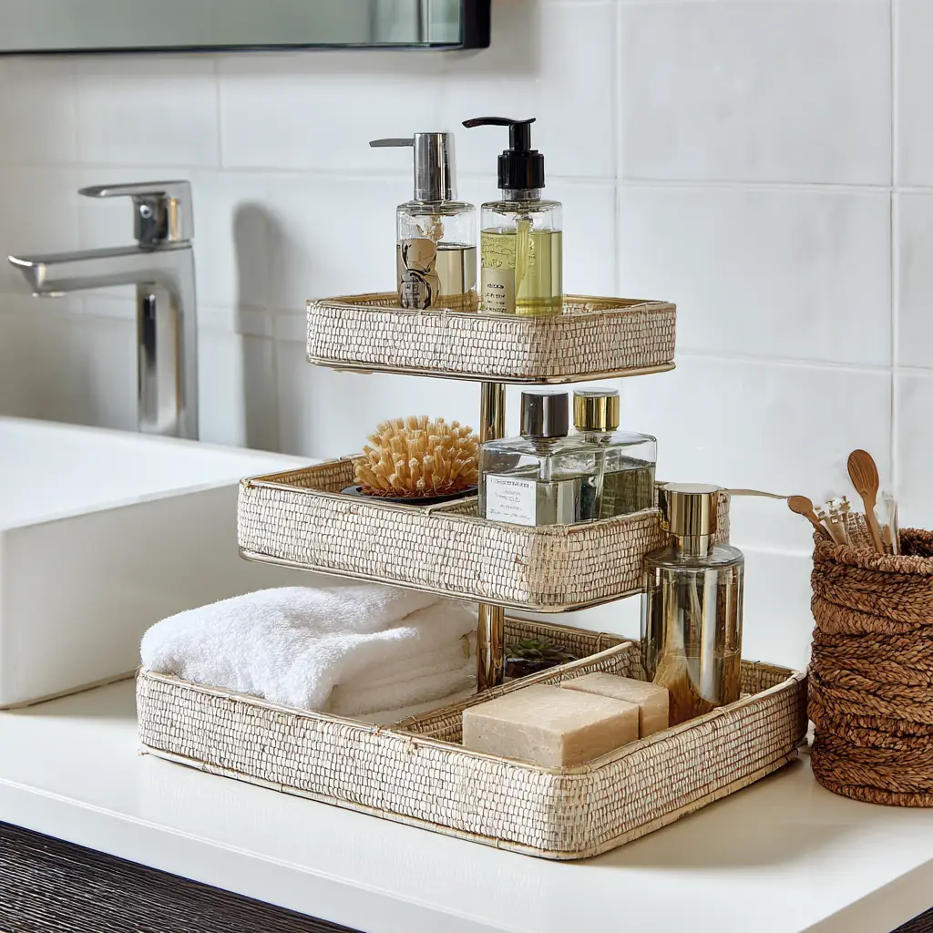 Tiered Trays on the Counter