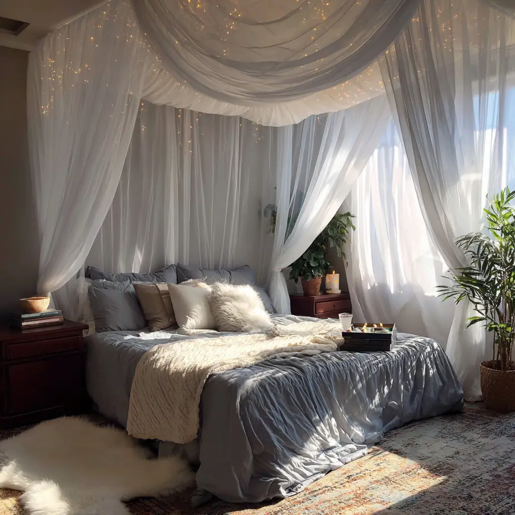 Try a Canopy or Bed Curtain
