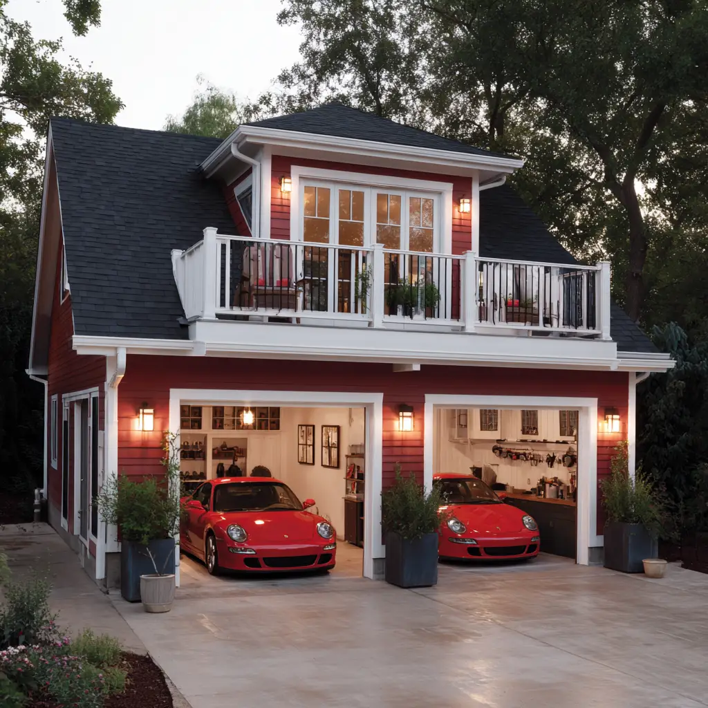Two-Car Garage with Storage Loft