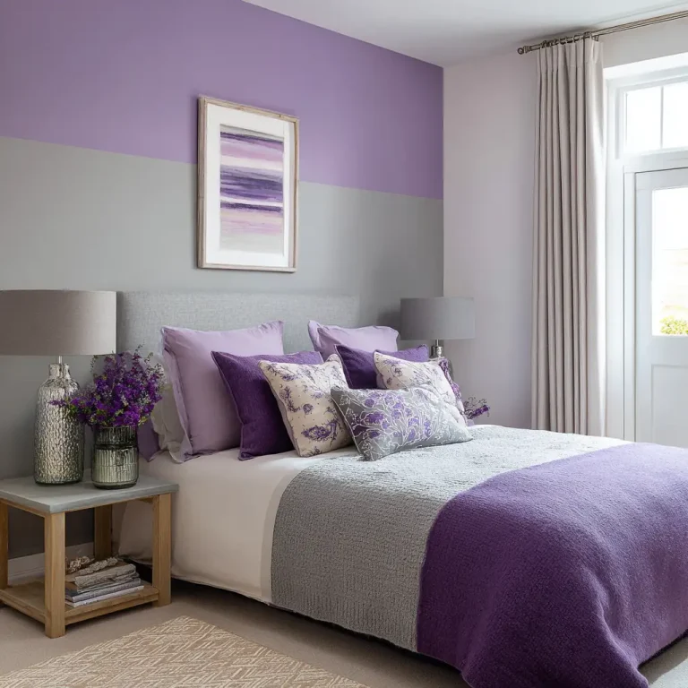 purple and grey bedroom ideas