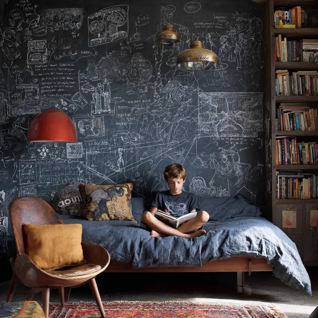 . Use Chalkboard or Whiteboard Walls