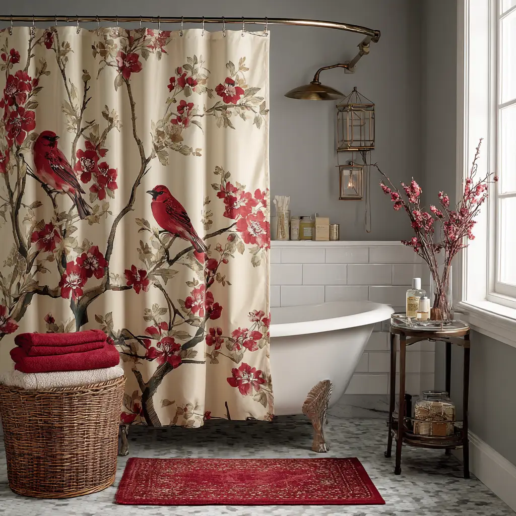 Use a Themed Shower Curtain