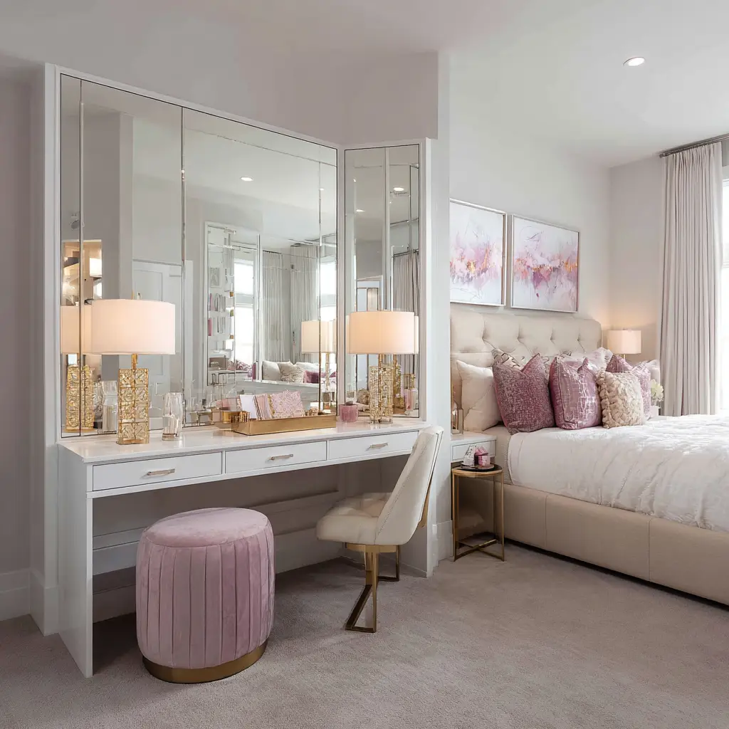 Vanity with an Oversized Mirror