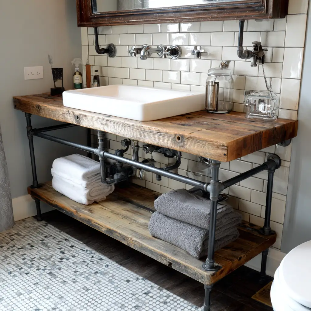 . Industrial Pipe Vanity